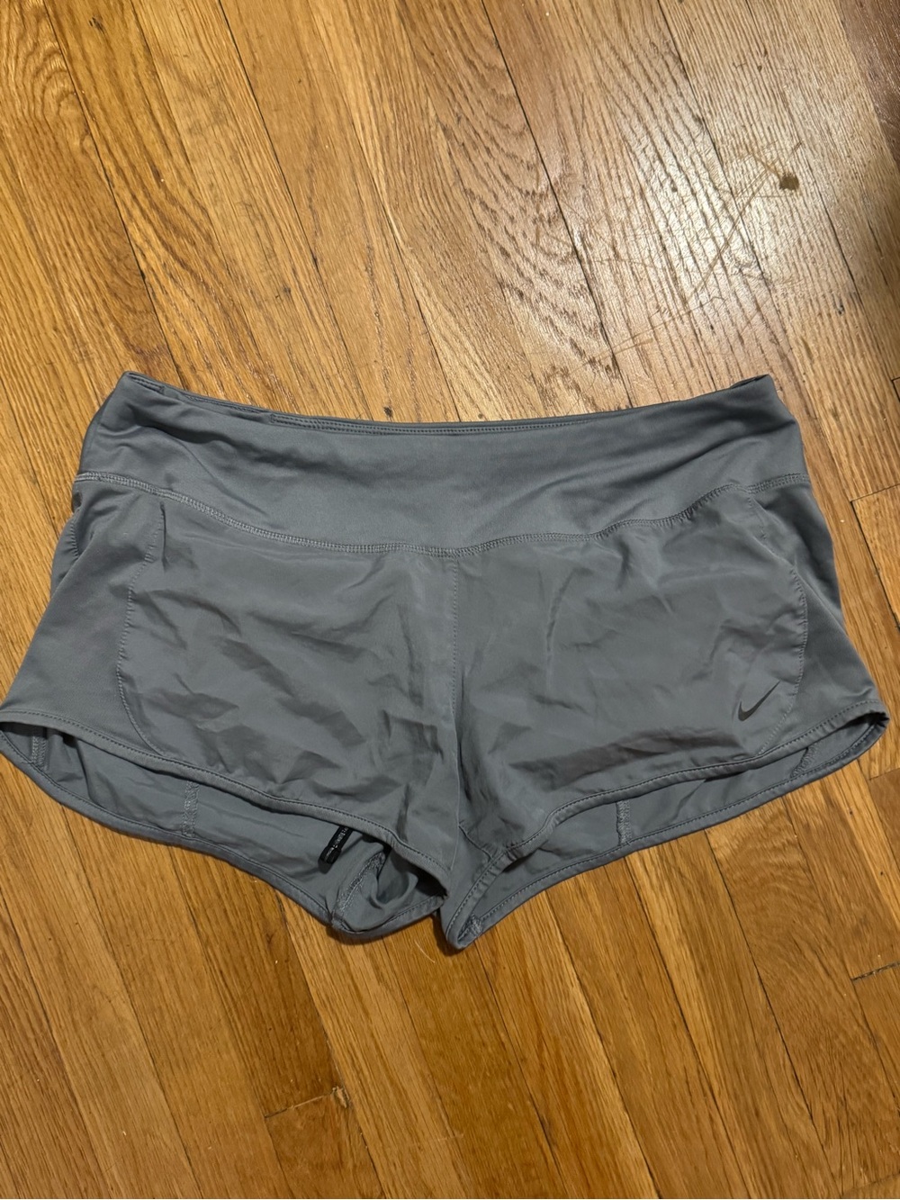 Nike Women's Light Gray Athletic Running Shorts